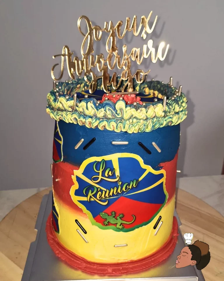 Gâteau élégant adulte — gâteau Réunion — Melksweets, cake design à Bernes-sur-Oise