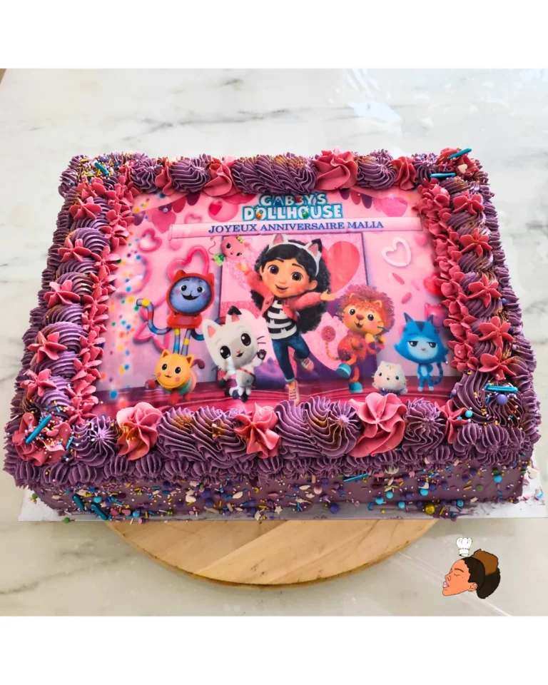 Gâteau d'anniversaire enfant — maison chat — Melksweets, cake design à Bernes-sur-Oise