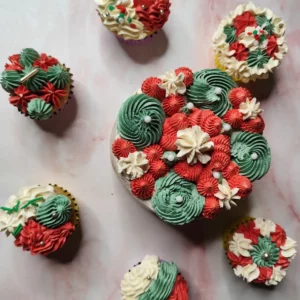 Création de saison — Noël bento cupcakes — Melksweets, cake design à Bernes-sur-Oise